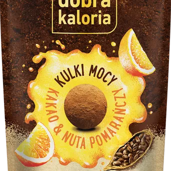 DOBRA KALORIA Kulki mocy Kakao & Nuta pomarańczy 65g KUBARA