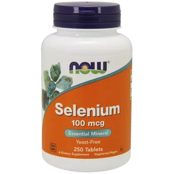 Selen, 100mcg - 250 tabs Now Foods