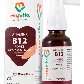 Witamina B12 100mcg - krople 30ml - Metylokobalamina MyVita