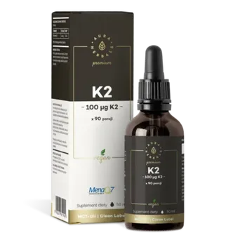 Witamina K2 100 mcg premium Vegan 50ml-Aura Herbals