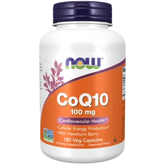 Koenzym Q10 + Głóg 400 mg 180 kaps. NOW Foods