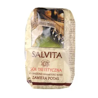 Sól jodowana o obniżonej zawartości sodu z dodatkiem potasu 0,5kg SALVITA