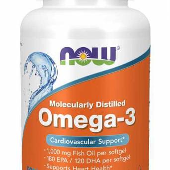 Omega-3,destylowany molekularnie Now Foods-100  kaps. 