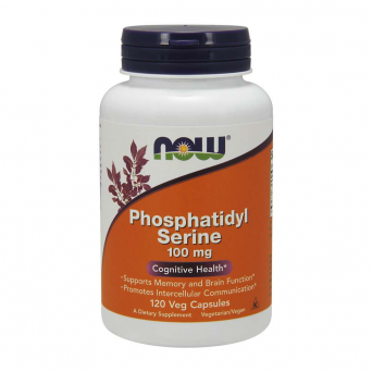 Fosfatydyloseryna, Phosphatidyl Serine, 100mg NOW Foods- 120 kaps