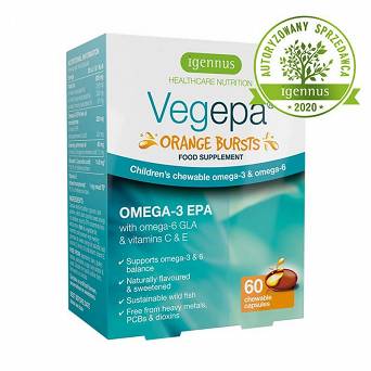 Vegepa Omega 3 dla dzieci 70% E-EPA Igennus 60 kaps.