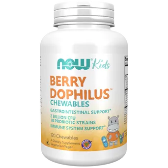BerryDophilus Kids - Probiotyk dla dzieci 120 tabl. NOW Foods