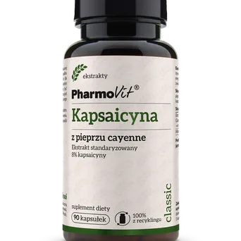 Kapsaicyna z pieprzu cayenne Ekstrakt standaryzowany 8% kapsaicyny 90 kaps | Classic Pharmovit
