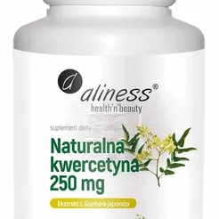 Kwercetyna naturalna spowalnia proces starzenia 250 mg Aliness 100kaps.
