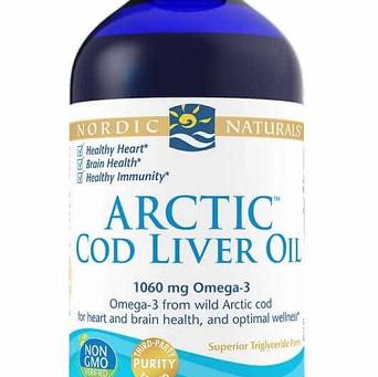 Arctic Cod Liver Oil, 1060mg bez smaku Nordic Naturals- 237 ml.