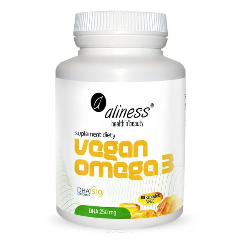 Omega 3 dla wegan DHA 250 mg Aliness  60 kaps.