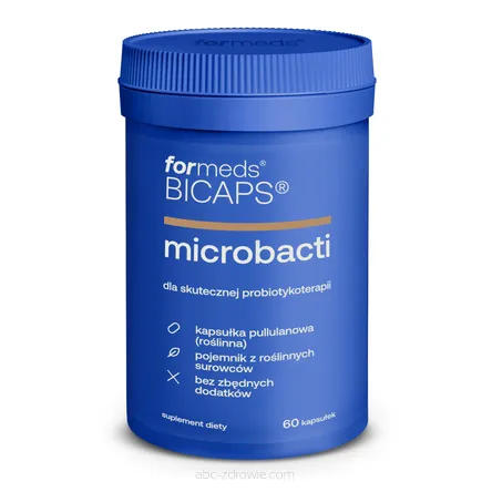 Opakowanie zawiera MicroBACTI ForMeds Bicaps 60 kaps.