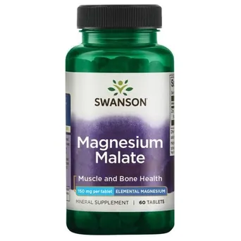 Jabłczan magnezu Magnesium Malate 150mg magnezu, 60 tabl. - SWANSON
