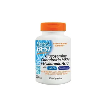 Glukozamina Chondroityna MSM + Kwas Hialuronowy Doctor's Best- 150 kaps.