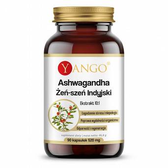 Ashwagandha ekstrakt 10:1 Yango - 90 kaps.