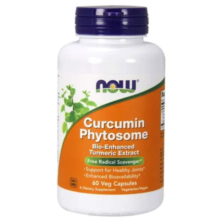 Opakowanie zawiera Kurkuma -Curcumin Phytosome - 500 mg 60 kaps. NOW Foods