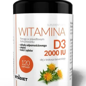 Witamina D3 2000 IU 120kap-VitaDiet