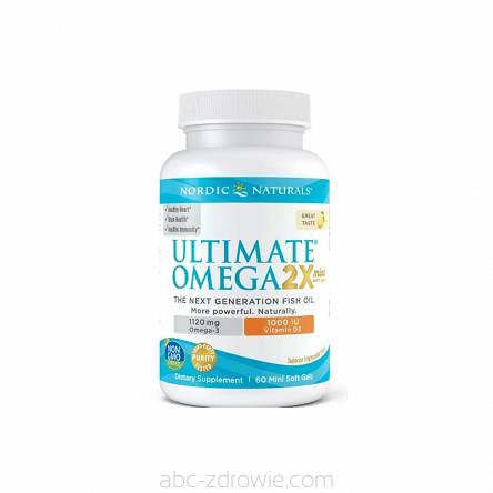 Ultimate Omega 2X Mini with Vitamin D3  Omega 3 + Witamina D3 o smaku cytrynowym Nordic Naturals