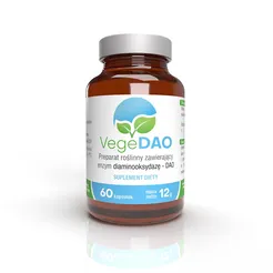 VegeDAO enzym na nietolerancję histaminy 200mU, 60 kaps.