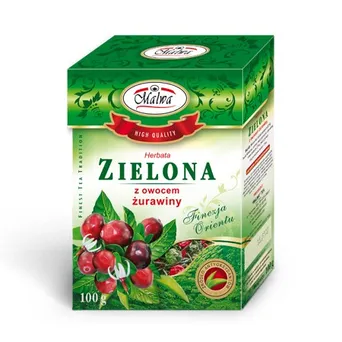 Herbata zielona z żurawiną 100g MALWA