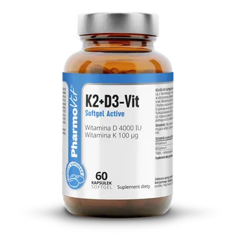 K2+D3-Vit Softgel Active 60 kaps  Pharmovit