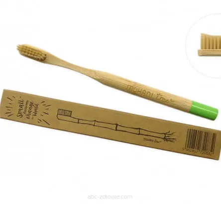 Bambusowa szczoteczka do zębów Mohani - zielona, włosie miękkie