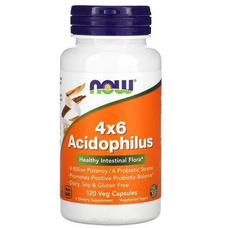 Acidophilus 4X6  Now Foods 120 kaps.