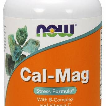 Cal-Mag  z  B-Complex and Witamina C - 100 tablets NOW Foods