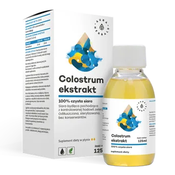 Colostrum ekstrakt - 100% czysta siara bydlęca w płynie 125 ml-Aura Herbals