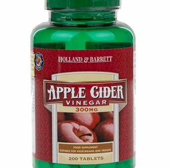 Ocet jabłkowy w tabletkach Holland i Barrett  Apple Cider Vinegar, 300mg - 200 tabletek