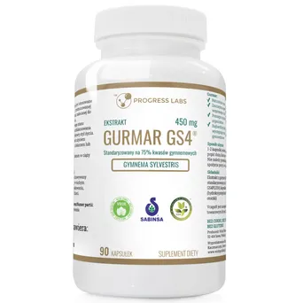 GUmar GS4 450mg ekstrakt 75% Obniżenie Glukozy– 90 kaps.