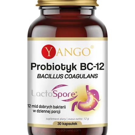 Opakowanie Probiotyk BC-12, YANGO - 30 kapsułek