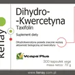 Etykieta Taxifolin (Dihydrokwercetyna) Kenay, zawierające 300 kapsułek, na abc-zdrowie.com. 