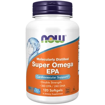 Super Omega EPA destylowana molekularnie Now Foods 120 kaps.