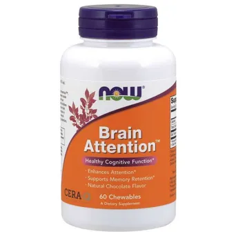 Brain Attention - 60 do żucia Now Foods