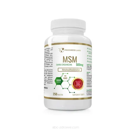 MSM 500mg -Siarka- Organiczna -Progress-Labs