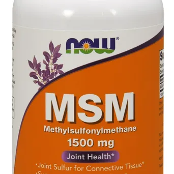 MSM Methylsulphonylmethane, 1500mg - 200 tabs Now Foods