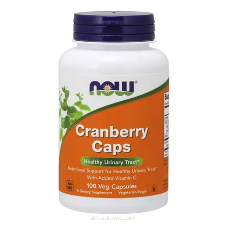 Opakowanie zawiera Żurawina - Cranberry Caps 100 kaps. NOW Foods