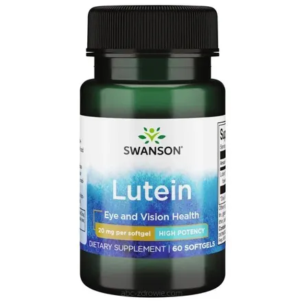 Opakowanie zawiera Luteina 20 mg Swanson 60 kaps.