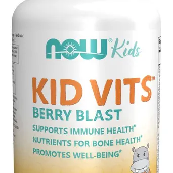 Multiwitamina dla dzieci-Kid Vits Berry Blast, Tabletki do Ssania 120 szt.  NOW FOODS