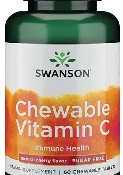 Chewable Witamina C, Natural Cherry Flavour - 60 chewable tabs SWANSON