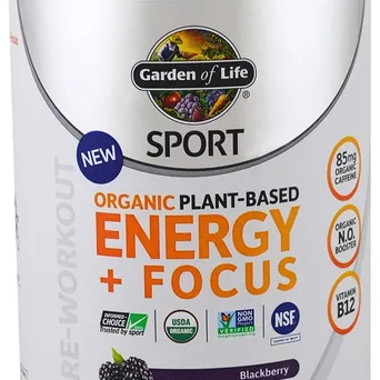 Roślinna Energia + Koncentracja, Organiczna, Czarna Porzeczka - 432g  Garden of Life