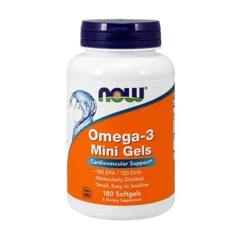 Omega-3 Mini Gels NOW Foods- 180 kaps.  