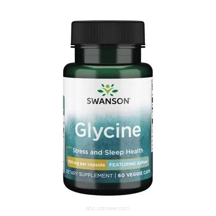 Opakowanie zawiera Glicyna, 500mg - 60 kaps. Swanson