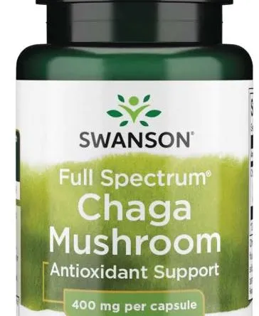 Full Spectrum Chaga Mushroom, 400mg - 60 kaps. SWANSON