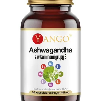 Ashwagandha z witaminami grupy B  Yango 90 kapsułek