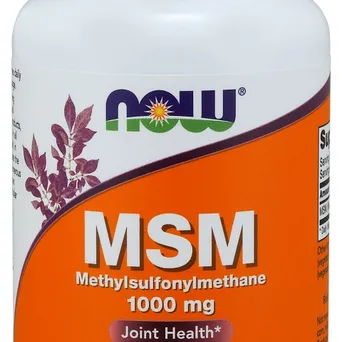 MSM Methylsulphonylmethane, 1000mg - 120 kaps. Now Foods