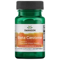 Beta-Carotene (Witamina A), 10 000 IU - 250 kapsułki żelowe SWANSON