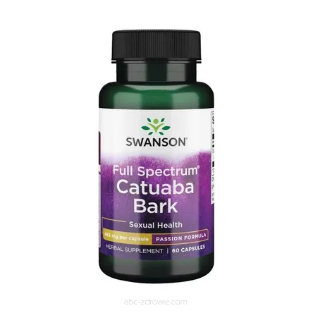 Opakowanie zawiera Full Spectrum Catuaba Bark - Wyciąg z kory drzewa catuaba 465 mg 60 kaps. Swanson