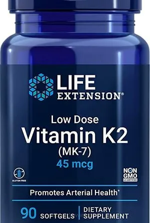  Witamina K2 (MK-7), 45mcg - Life Extension, 90 miękkich kapsułek 