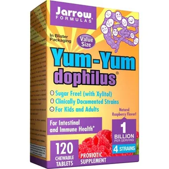 Probiotyk Yum-Yum Dophilus, 1 Billion - Jarrow Formulas 120 tabl do żucia 